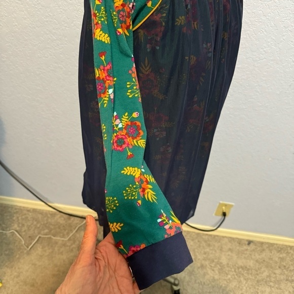 Matilda Jane 435 A Time To Dance Floral Overlay Long Sleeve Tween Dress - Picture 5 of 6